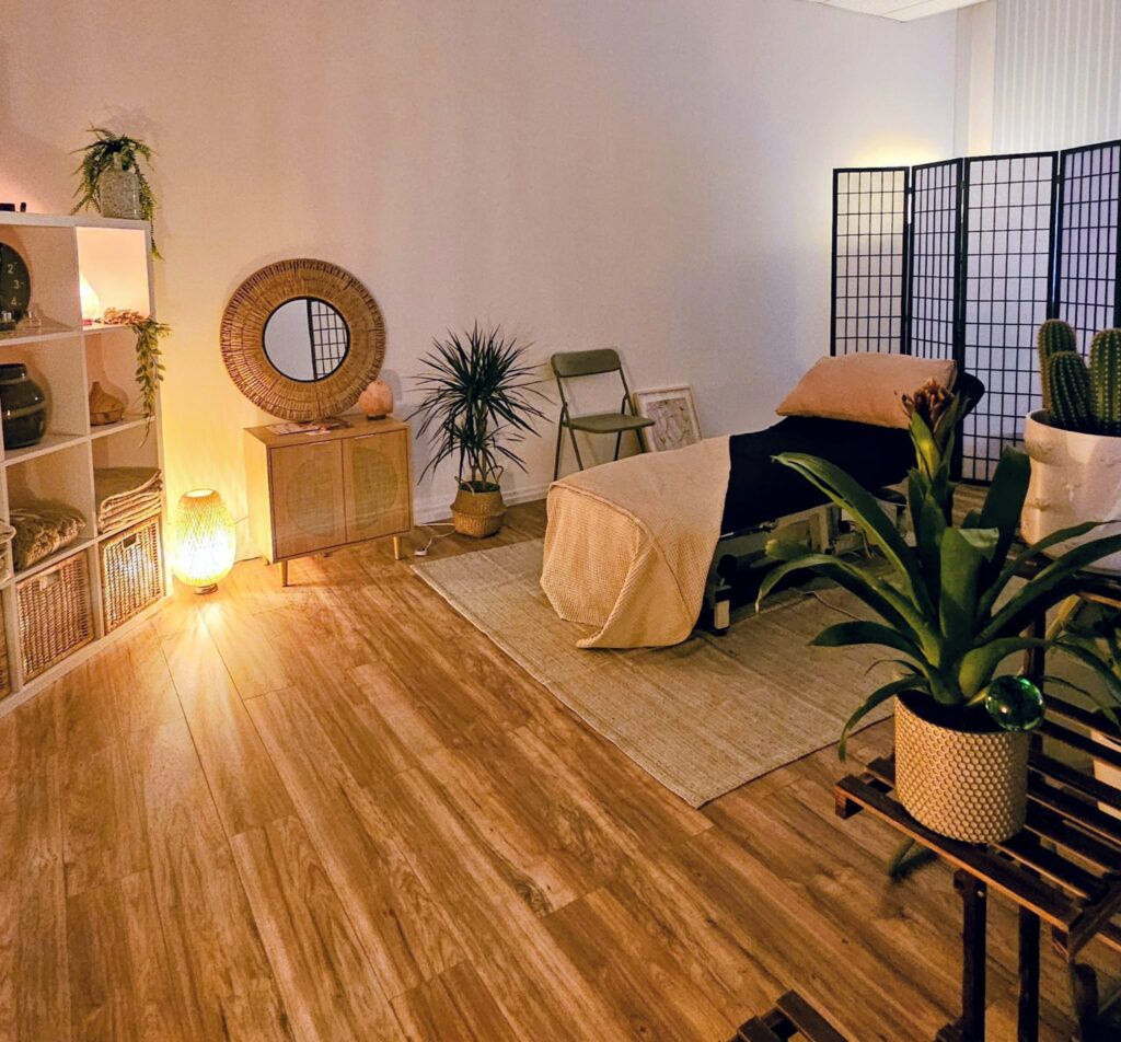 Private massage treatment room at The Reset Room Glasgow East End