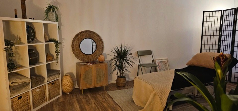 Private massage treatment room at The Reset Room Glasgow East End